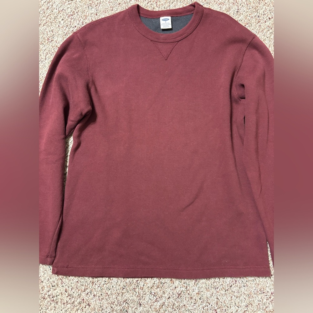 ⬇️Old Navy Men's Maroon 100% cotton Crewneck Sweater